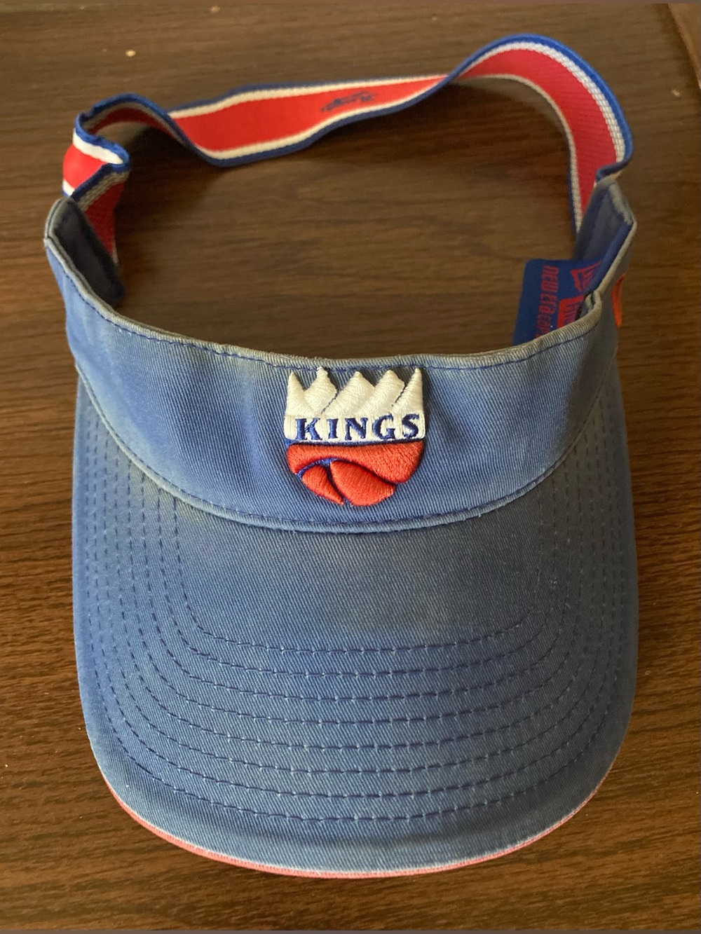 Blue New Era Sacramento Kings Vintage NBA Visor Embroidered Hardwood Classics